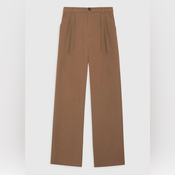 ANINE BING CARRIE PANT IN CAMEL TWILL SIZE 34 - Picture 4 of 8